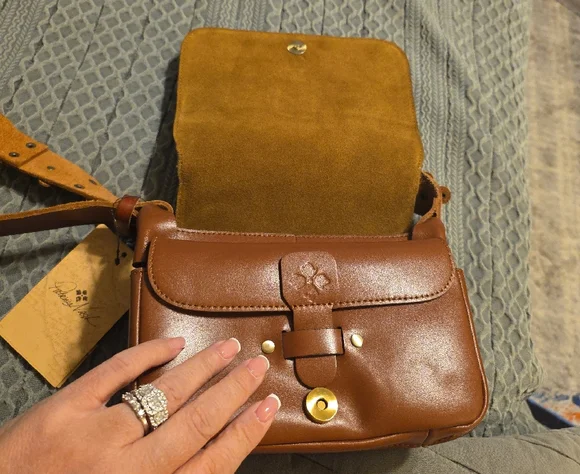 Patricia Nash Cognac Leather Crossbody Bag - Picture 3 of 12